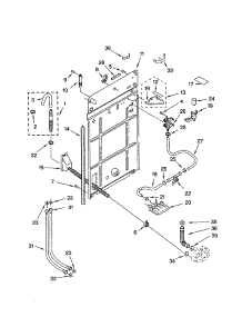 Rear Panel parts for Kenmore Washer 110.23022101 (11023022101, 110 23022101) from AppliancePartsPros.com