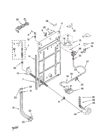 Rear Panel parts for Kenmore Washer 110.23022102 (11023022102, 110 23022102) from AppliancePartsPros.com