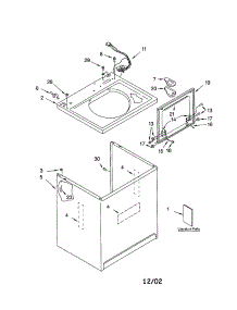 Top And Cabinet parts for Kenmore Washer 110.23022102 (11023022102, 110 23022102) from AppliancePartsPros.com