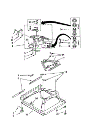 Machine Base parts for Kenmore Washer 110.23024101 (11023024101, 110 23024101) from AppliancePartsPros.com