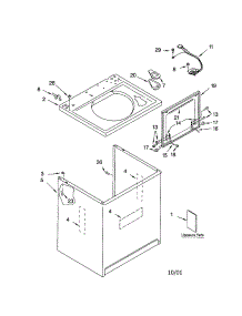 Top And Cabinet parts for Kenmore Washer 110.23032100 (11023032100, 110 23032100) from AppliancePartsPros.com