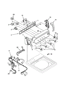 Control Panel parts for Kenmore Washer 110.23032101 (11023032101, 110 23032101) from AppliancePartsPros.com