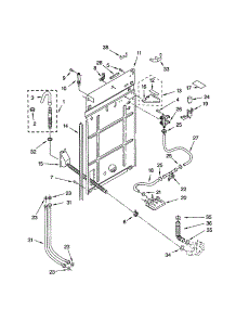 Rear Panel parts for Kenmore Washer 110.23036101 (11023036101, 110 23036101) from AppliancePartsPros.com