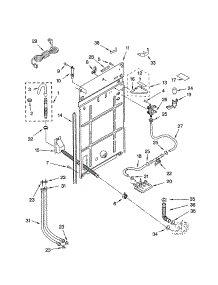 Rear Panel parts for Kenmore Washer 110.23036102 (11023036102, 110 23036102) from AppliancePartsPros.com