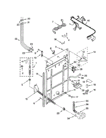 Rear Panel parts for Kenmore Washer 110.23652200 (11023652200, 110 23652200) from AppliancePartsPros.com