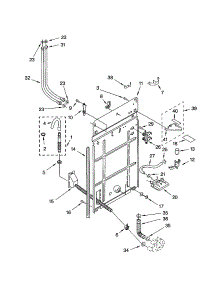 Rear Panel parts for Kenmore Washer 110.23692200 (11023692200, 110 23692200) from AppliancePartsPros.com