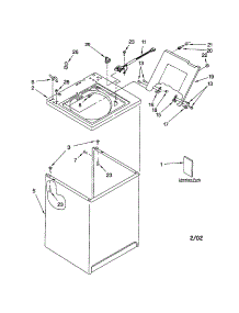 Top And Cabinet parts for Kenmore Washer 110.23712200 (11023712200, 110 23712200) from AppliancePartsPros.com