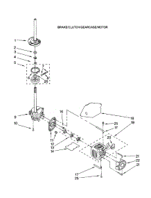 Brake / Clutch / Gearcase / Motor / Pump parts for Kenmore Washer 110.23732200 (11023732200, 110 23732200) from AppliancePartsPros.com