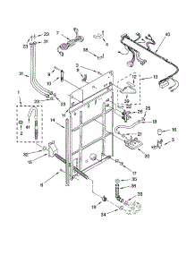 Rear Panel parts for Kenmore Washer 110.23812100 (11023812100, 110 23812100) from AppliancePartsPros.com