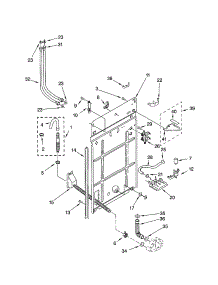 Rear Panel parts for Kenmore Washer 110.23822100 (11023822100, 110 23822100) from AppliancePartsPros.com