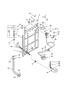 Rear Panel parts for Kenmore Washer 110.23902201 (11023902201, 110 23902201) from AppliancePartsPros.com