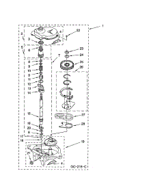 Gearcase parts for Kenmore Washer 110.23912101 (11023912101, 110 23912101) from AppliancePartsPros.com