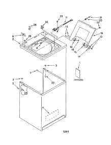 Top And Cabinet parts for Kenmore Washer 110.23922200 (11023922200, 110 23922200) from AppliancePartsPros.com