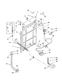 Rear Panel parts for Kenmore Washer 110.23922200 (11023922200, 110 23922200) from AppliancePartsPros.com