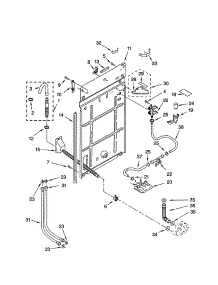 Rear Panel parts for Kenmore Washer 110.23924201 (11023924201, 110 23924201) from AppliancePartsPros.com