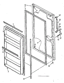 Door Parts parts for Kenmore Freezer 106.8251520 (1068251520, 106 8251520) from AppliancePartsPros.com