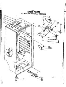 Liner Parts parts for Kenmore Freezer 106.8251580 (1068251580, 106 8251580) from AppliancePartsPros.com