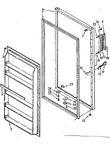 Door Parts parts for Kenmore Freezer 106.8251940 (1068251940, 106 8251940) from AppliancePartsPros.com
