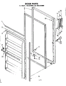 Door Parts parts for Kenmore Freezer 106.8253050 (1068253050, 106 8253050) from AppliancePartsPros.com