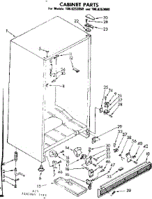 Cabinet Parts parts for Kenmore Freezer 106.8253080 (1068253080, 106 8253080) from AppliancePartsPros.com