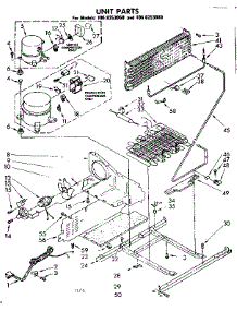 Unit Parts parts for Kenmore Freezer 106.8253080 (1068253080, 106 8253080) from AppliancePartsPros.com