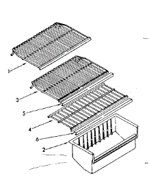 Shelves And Accessories parts for Kenmore Freezer 106.8253581 (1068253581, 106 8253581) from AppliancePartsPros.com