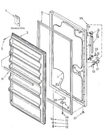 Door parts for Kenmore Freezer 106.8254911 (1068254911, 106 8254911) from AppliancePartsPros.com