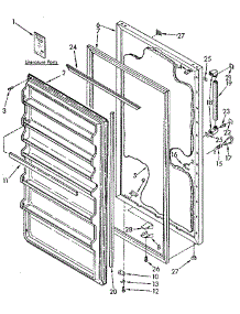 Door parts for Kenmore Freezer 106.8254913 (1068254913, 106 8254913) from AppliancePartsPros.com