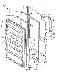 Door parts for Kenmore Freezer 106.8254982 (1068254982, 106 8254982) from AppliancePartsPros.com