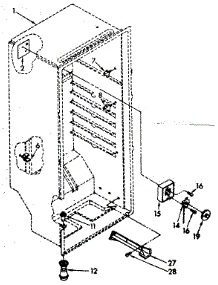 Liner Parts parts for Kenmore Freezer 106.8260310 (1068260310, 106 8260310) from AppliancePartsPros.com