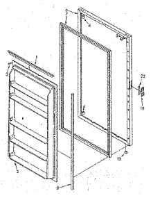 Door parts for Kenmore Freezer 106.8260311 (1068260311, 106 8260311) from AppliancePartsPros.com