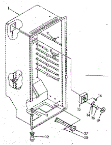 Liner parts for Kenmore Freezer 106.8260311 (1068260311, 106 8260311) from AppliancePartsPros.com