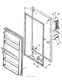 Door Parts parts for Kenmore Freezer 106.8261380 (1068261380, 106 8261380) from AppliancePartsPros.com