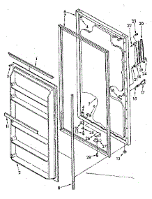 Door parts for Kenmore Freezer 106.8261540 (1068261540, 106 8261540) from AppliancePartsPros.com