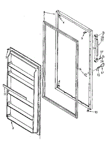 Door Parts parts for Kenmore Freezer 106.8262110 (1068262110, 106 8262110) from AppliancePartsPros.com
