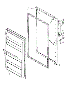 Door parts for Kenmore Freezer 106.8262111 (1068262111, 106 8262111) from AppliancePartsPros.com