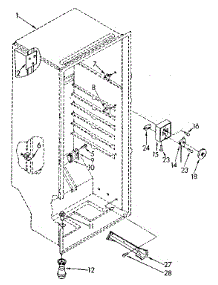 Liner Parts parts for Kenmore Freezer 106.8262510 (1068262510, 106 8262510) from AppliancePartsPros.com
