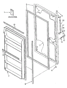 Door Parts parts for Kenmore Freezer 106.8262510 (1068262510, 106 8262510) from AppliancePartsPros.com