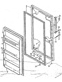 Door Parts parts for Kenmore Freezer 106.8263511 (1068263511, 106 8263511) from AppliancePartsPros.com