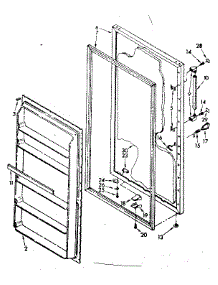 Door Parts parts for Kenmore Freezer 106.8263980 (1068263980, 106 8263980) from AppliancePartsPros.com