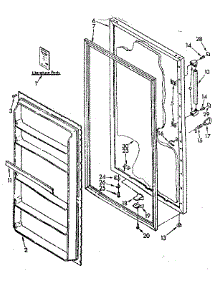 Door Parts parts for Kenmore Freezer 106.8263981 (1068263981, 106 8263981) from AppliancePartsPros.com