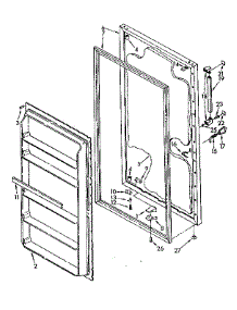 Door Parts parts for Kenmore Freezer 106.8265511 (1068265511, 106 8265511) from AppliancePartsPros.com