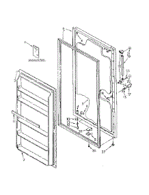 Door Parts parts for Kenmore Freezer 106.8265583 (1068265583, 106 8265583) from AppliancePartsPros.com