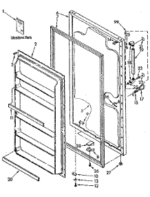 Door Parts parts for Kenmore Freezer 106.8265982 (1068265982, 106 8265982) from AppliancePartsPros.com