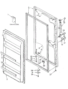 Door parts for Kenmore Freezer 106.8275510 (1068275510, 106 8275510) from AppliancePartsPros.com