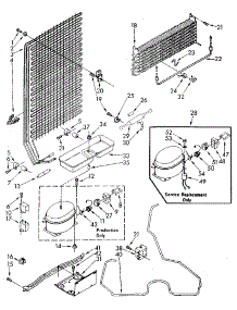Unit parts for Kenmore Freezer 106.8275580 (1068275580, 106 8275580) from AppliancePartsPros.com