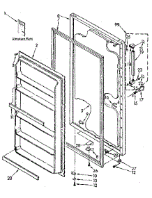 Door Parts parts for Kenmore Freezer 106.8275910 (1068275910, 106 8275910) from AppliancePartsPros.com