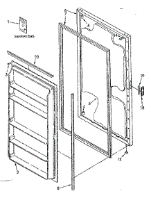 Door Parts parts for Kenmore Freezer 106.8281510 (1068281510, 106 8281510) from AppliancePartsPros.com