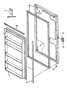 Door Parts parts for Kenmore Freezer 106.8281511 (1068281511, 106 8281511) from AppliancePartsPros.com