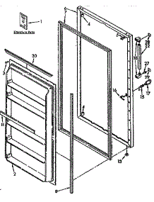 Door Parts parts for Kenmore Freezer 106.8282380 (1068282380, 106 8282380) from AppliancePartsPros.com